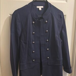 Westport Blue Utility Jacket with Stand-Up Collar